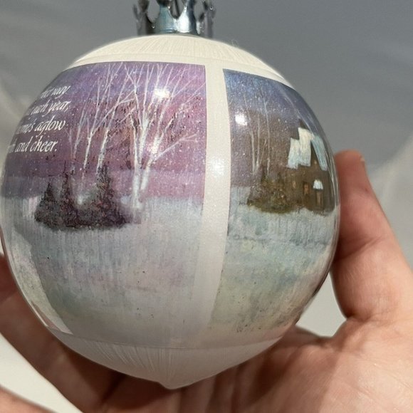 Vintage 1983 Hallmark New Home Satin Ball Keepsake Christmas Ornament - Picture 5 of 16